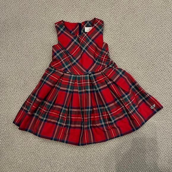 Vineyard Vines Girl's Christmas Holiday Tartan Plaid Sleeveless Dress - 3T - Picture 2 of 5